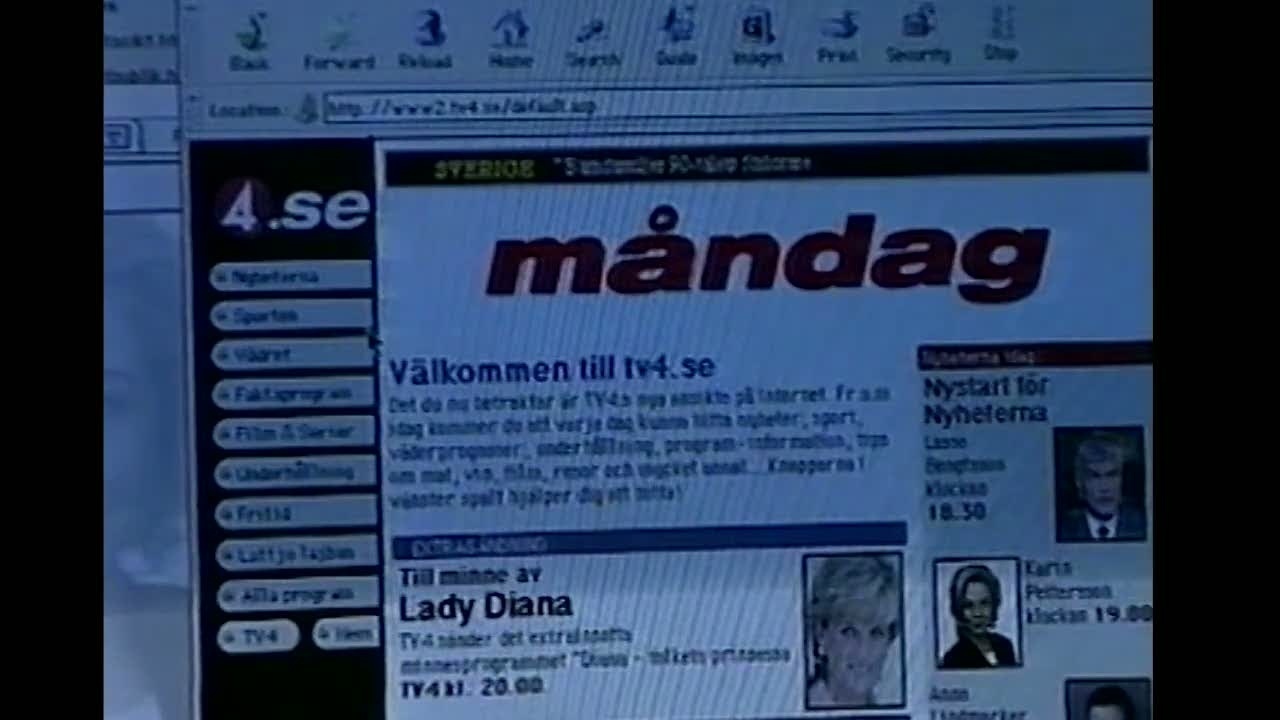 Så här såg det ut när tv4.se startade för tjugo år sedan