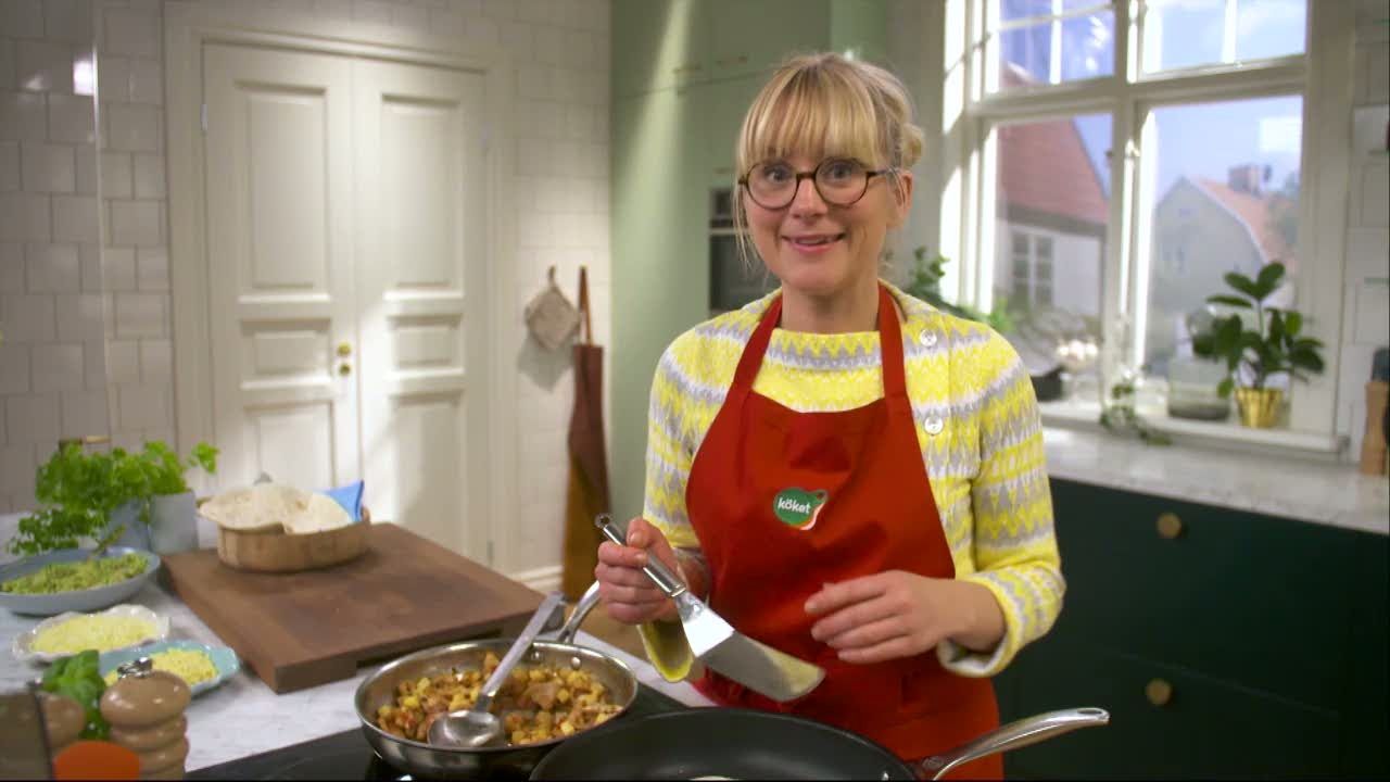 Kökets middag Quesadillas med kyckling och guacamole