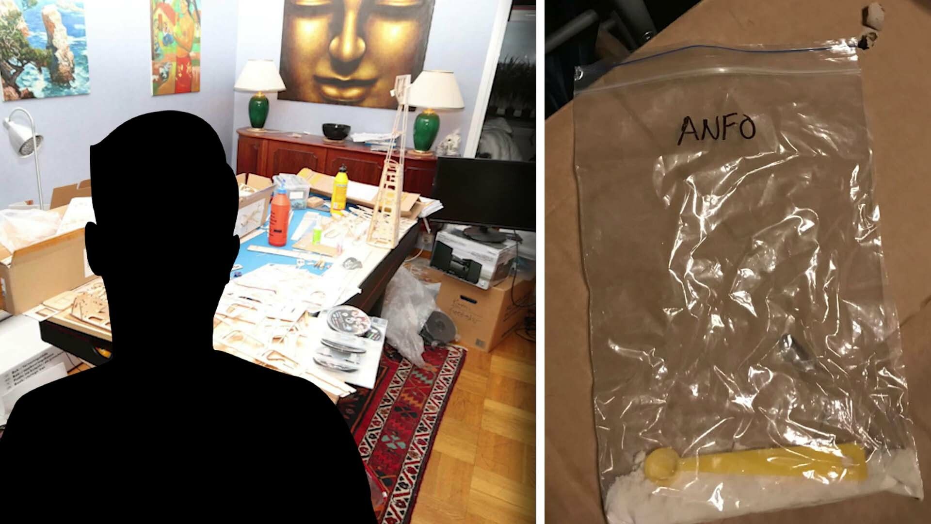 Lärare hade sprängmedel hemma – och lista på vänsterprofiler