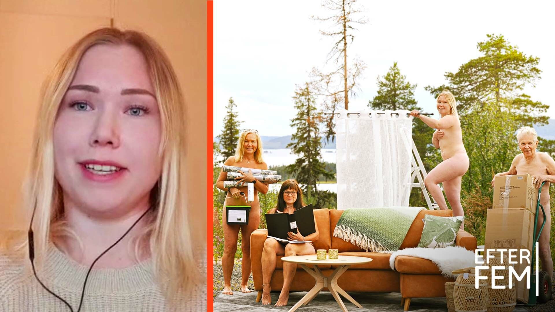 Nakenchock i Jutis här slängs kläderna