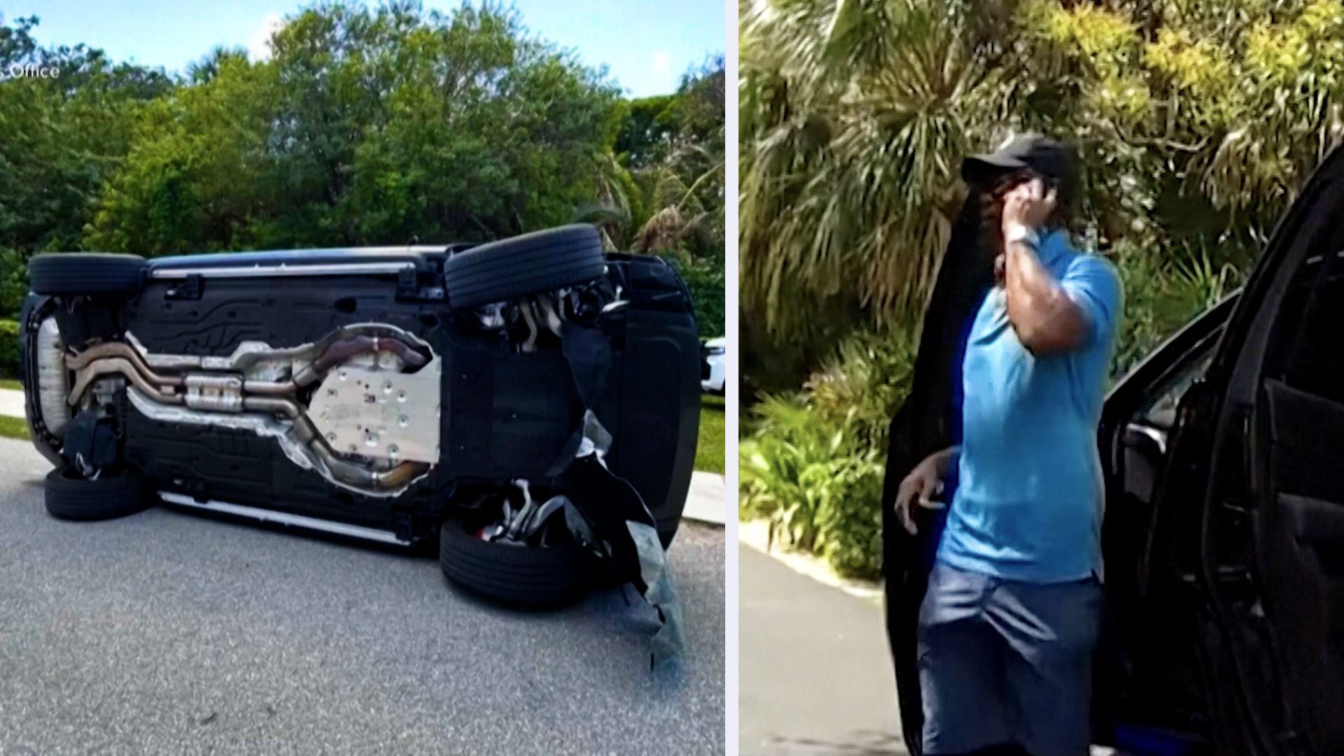 Här ringer Woods  Trump – direkt efter kraschen: ”Tack så mycket”